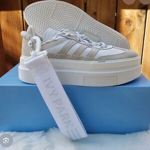 IVY PARK Women's White and Gray Platform Sneakers